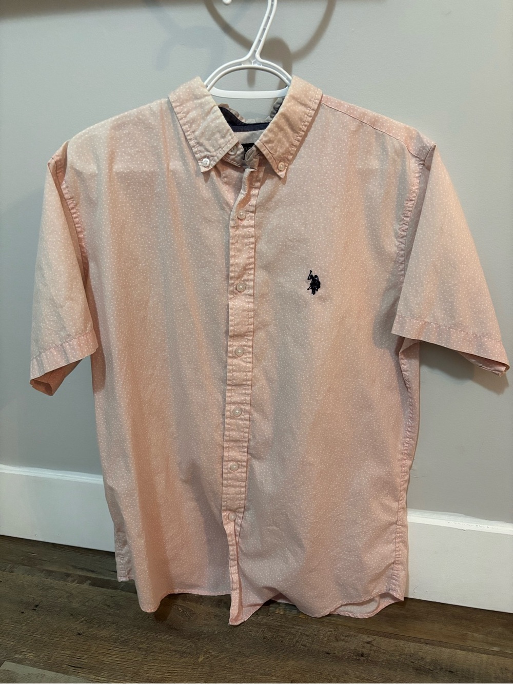 U.S. Polo Assn. Men's Short-Sleeve Button-Down Shirt - Light Pink